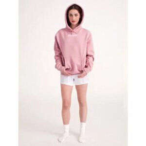 Glossier pink hoodie